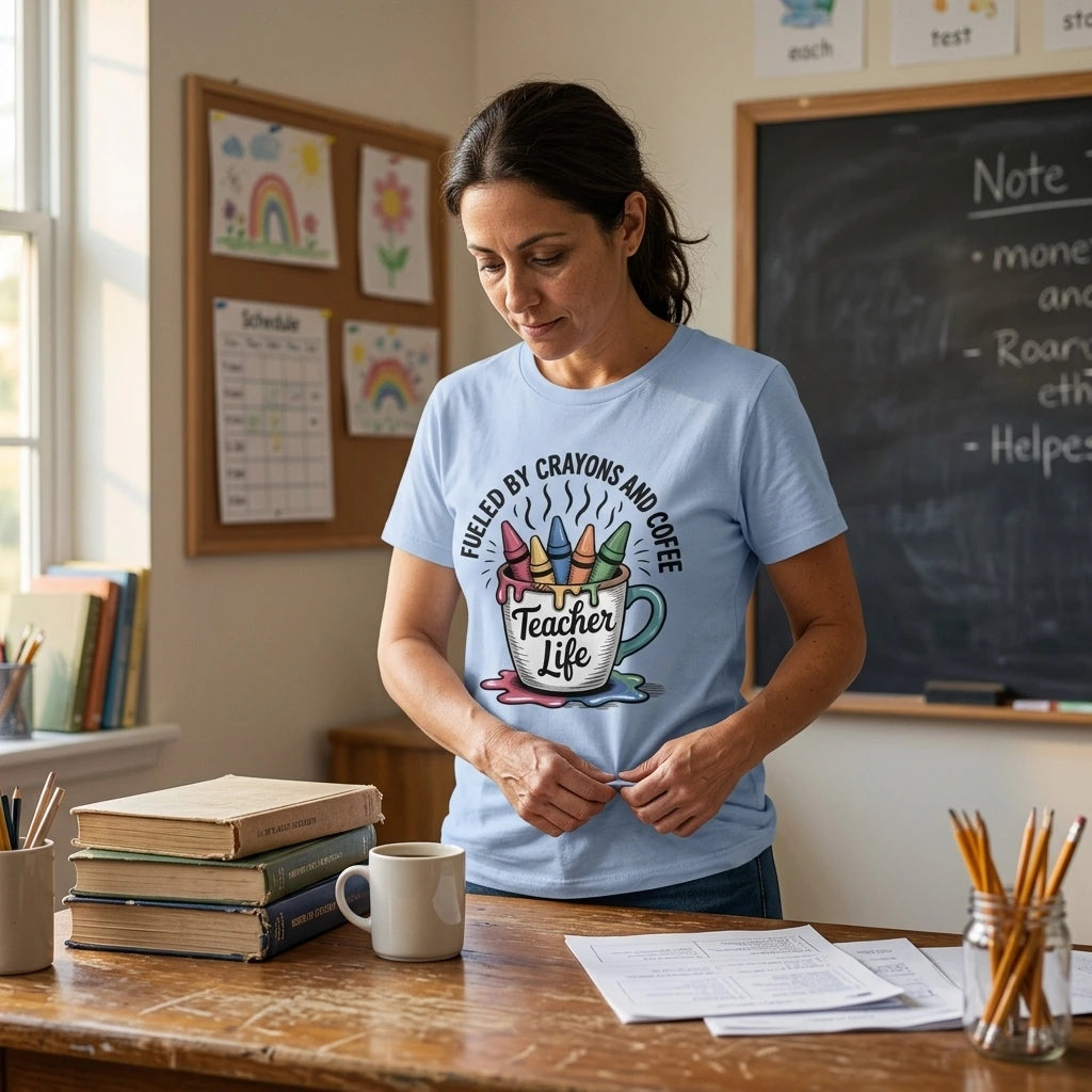 Fueled by Crayons & Coffee | Create an ultra-photorealistic commercial photograph featuring the provided image as the sole and definitive reference for the product’s appearance.